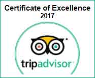 Trip Advisor Certificate of Excellence for 2017